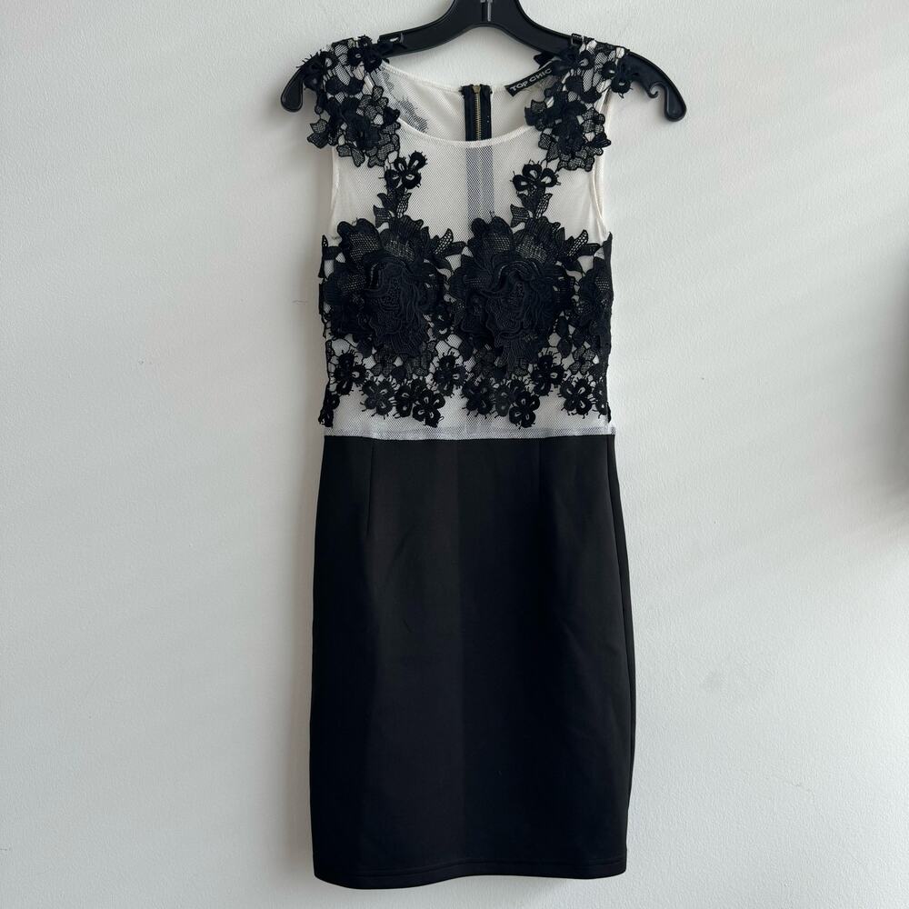 Top Chic Embroidery Lace and Mesh Evening Dress - Small